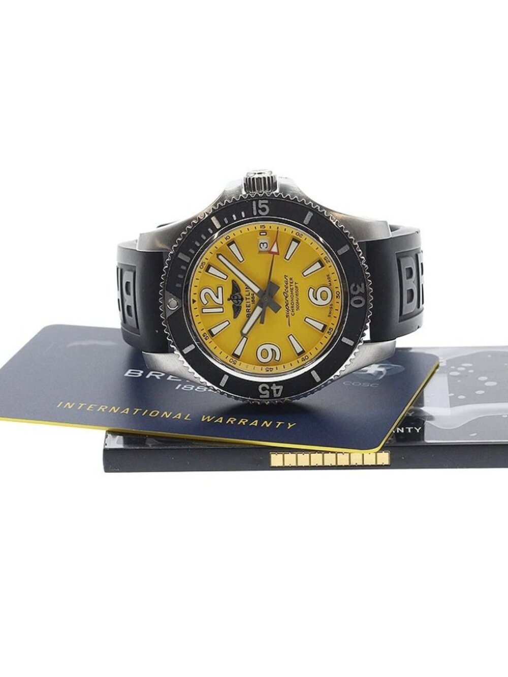 BREITLING Super Ocean 42 A17366 Date yellow Dial Automatic Men's Watch